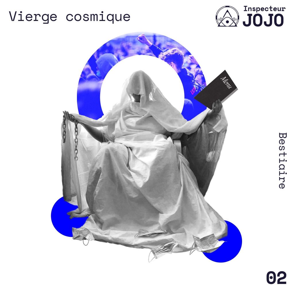 vierge cosmique sur son siège